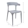 Silla De Diseño Moderno Fabricada En Polipropileno Para Interiores/exteriores - 76 X 51 X 52 Cm - Gris