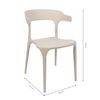 Silla De Diseño Moderno Fabricada En Polipropileno Para Interiores/exteriores - 76 X 51 X 52 Cm - Beige