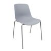 Silla En Polipropileno Y Metal - Asiento De Diseño Ideal Para Comedor Y Cocina - 55 X 82 X 51 Cm - Color Gris