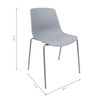 Silla En Polipropileno Y Metal - Asiento De Diseño Ideal Para Comedor Y Cocina - 55 X 82 X 51 Cm - Color Gris