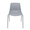 Silla En Polipropileno Y Metal - Asiento De Diseño Ideal Para Comedor Y Cocina - 55 X 82 X 51 Cm - Color Gris