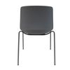 Silla En Polipropileno Y Metal - Asiento De Diseño Ideal Para Comedor Y Cocina - 55 X 82 X 51 Cm - Color Gris Oscuro