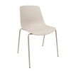 Silla En Polipropileno Y Metal - Asiento De Diseño Ideal Para Comedor Y Cocina - 55 X 82 X 51 Cm - Color Beige