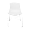 Silla En Polipropileno Y Metal - Asiento De Diseño Ideal Para Comedor Y Cocina - 55 X 82 X 51 Cm - Color Blanco