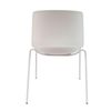 Silla En Polipropileno Y Metal - Asiento De Diseño Ideal Para Comedor Y Cocina - 55 X 82 X 51 Cm - Color Blanco