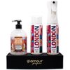 Ambientador De Hogar - Pack Londres - Glamour Parfum - Pack Ambientador Textil + Recambio 300 Ml + Jabón De Manos 500 Ml - Ambientador Hogar Londres - Aroma Floral Y Amaderado - Para Pulverizar En La Cama O En Cortinas