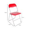 Pack De 4 Sillas Plegables De Metal Y Pvc Con Asiento Acolchado - Rojo