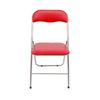 Pack De 4 Sillas Plegables De Metal Y Pvc Con Asiento Acolchado - Rojo