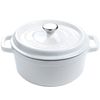 Olla Cocotte De Hierro Fundido Gourmet Tools Redonda 22 Cm Blanca