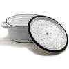 Cocotte Olla De Hierro Fundido Blanca 24 Cm Redonda Goumet Tools De Xsquo