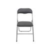 Pack De 4 Sillas Plegables De Metal Y Pvc Con Asiento Acolchado - Negro