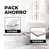 Pack Ahorro Canapé Polipiel Y Colchón | Blanco | Classic Pharma Therapy | 90x190 Cm