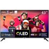 Tv Qled 43" Chiq U43qm8g, 4k Uhd, Marco Ultrafino Sin Bisel, Wifi Dualband 2.4/5g