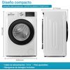 Lavadora Chiq | 10 Kg - 1400 Rpm | Eficiencia B | Motor Inverter | Función Lavado Rápido