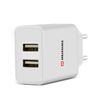 Cargador Doble Usb 2.1a Smart Ic + Cable Usb-c Swissten Slim - Blanco