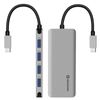 Hub 4 En 1 Usb Tipo C Con 4 Puertos Usb De Swissten - Gris