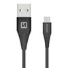 Cable De Silicona Usb C 1,5m Carga Rápida 60w Enchufe Usb Swissten Negro