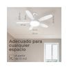 Ventilador De Techo Con Luz Noaton 12132wwb Maia Blanco/arce