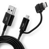 Cable Micro-usb / Usb De Tipo C A Usb 2 En 1 1,5 M Samsung - Negro