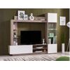 Mueble De Tv De Pared Arkala  204x35x174.5 Cm Color Color Natural Claro, Blanco Vente-unique