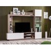 Mueble De Tv De Pared Arkala  204x35x174.5 Cm Color Color Natural Claro, Blanco Vente-unique