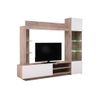 Mueble De Tv De Pared Arkala  204x35x174.5 Cm Color Color Natural Claro, Blanco Vente-unique