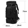 Mochila De Senderismo Para Viajes Montañismo Escalada Camping Trekking 80l Macuto Impermeable Negro.