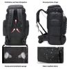 Mochila De Senderismo Para Viajes Montañismo Escalada Camping Trekking 80l Macuto Impermeable Negro.