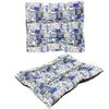 Cama Cojín Para Perros Mascotas Con Acolchado Grueso 90x90x10cm Estampado Ruta 66 Azul Motos