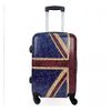 Maleta De Cabina Equipaje De Mano Trolley + Neceser Viaje Avión Rígida 4 Ruedas Giratorias Inglaterra Azul