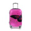 Set De 3 Maletas Equipaje De Mano, Facturar Cabina Para Viajar Con Ruedas Giratorias 360º Mariposa Fucsia