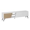 Mueble Tv Fiona | Venprodin | 180 Cm | Blanco - Roble