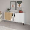 Consola Fiona | Venprodin | 180 Cm | Blanco - Roble