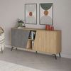 Consola Fiona | Venprodin | 180 Cm | Roble - Gris