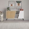 Consola Fiona | Venprodin | 150 Cm | Blanco - Roble