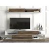 Mueble De Tv De Pared Marofari  176x31.5x39.6 Cm Color Color Natural Oscuro, Blanco Vente-unique