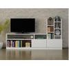Mueble De Tv De Pared Fidana  164.4x25x91.3 Cm Color Blanco Vente-unique