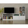 Mueble De Tv De Pared Fidana  164.4x25x91.3 Cm Color Blanco Vente-unique