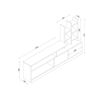 Mueble De Tv De Pared Fidana  164.4x25x91.3 Cm Color Blanco Vente-unique