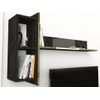 Mueble De Tv De Pared Cadeba  180x31.4x35 Cm Color Negro, Color Natural Oscuro Vente-unique