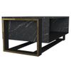 Mesa De Centro Fija Comebi  106.4x60x40.4 Cm Color Negro Venta-unica