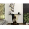 Mesa Consola Orsona  90x29.6x76.8 Cm Color Negro, Dorado Vente-unique