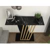 Mesa Consola Orsona  90x29.6x76.8 Cm Color Negro, Dorado Vente-unique