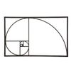 Decoración De Pared Golden Ratio, W53xd0,15xh35 Cm,  Color Negro