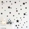 Pegatina De Pared  Estrellas , 24x0,15x29 Cm, Color Negro