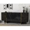 Aparador Bajo Cadeba  180x46.6x75.5 Cm Color Negro Venta-unica