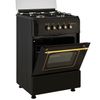 Cocina De Gas Con Horno Electrico F6s40e5rb Negra 60 Cm Solthermic