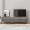 Mueble De Tv 3 Puertas Gris Antracita L180 Cm - Ámsterdam