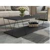 Mesa De Centro Fija Delory  120x50x30 Cm Color Negro Vente-unique