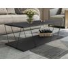 Mesa De Centro Fija Delory  120x50x30 Cm Color Negro Vente-unique